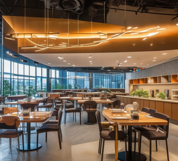 复现现代酒店员工食堂设计方案,让员工更舒适、更高效的用餐体验 复现现代酒店员工食堂设计方案,让员工更舒适、更高效的用餐体验