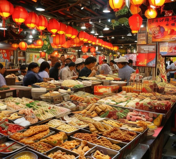 中秋盛宴，味蕾盛宴，打造中秋味蕾美食节庆，提升节日营销效果，特色美食、优惠活动、互动体验，吸引顾客参与。